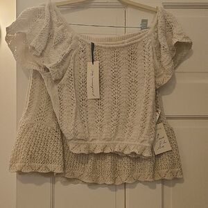 Chic Cream Knit Blouse